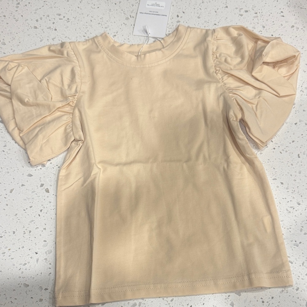 Kids Cream Puff Sleeve Top